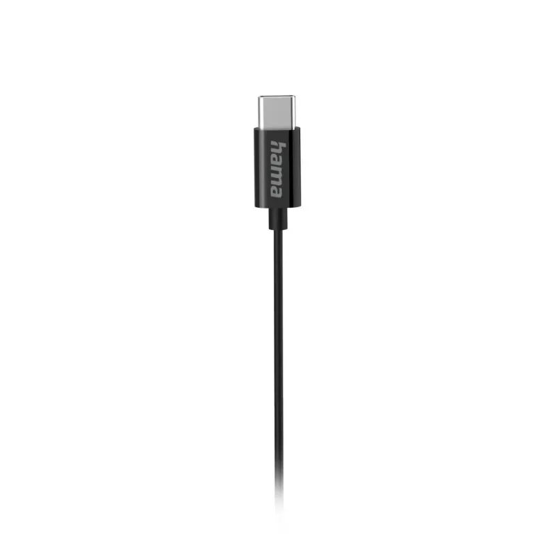 Hama Curly Peakomplekt Juhtmega Kõrvasisesed Kõned/Muusika USB USB-C Must
