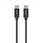 Hama Fabric USB-kaabel USB 2.0 1.5 m USB C Must