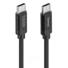 Hama Fabric USB-kaabel USB 2.0 1.5 m USB C Must