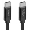 Hama Fabric USB-kaabel USB 2.0 1.5 m USB C Must