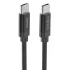 Hama Fabric USB-kaabel USB 2.0 3 m USB C Must