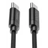 Hama Fabric USB-kaabel USB 2.0 3 m USB C Must
