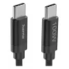 Hama Fabric USB-kaabel USB 2.0 3 m USB C Must