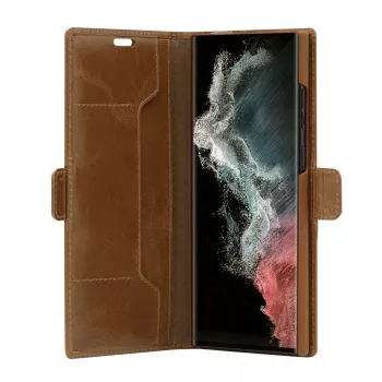 Folio case dbramante1928 Copenhagen õhuke Samsung Galaxy S22 Ultra, 6,8-tolline ekraan, tan