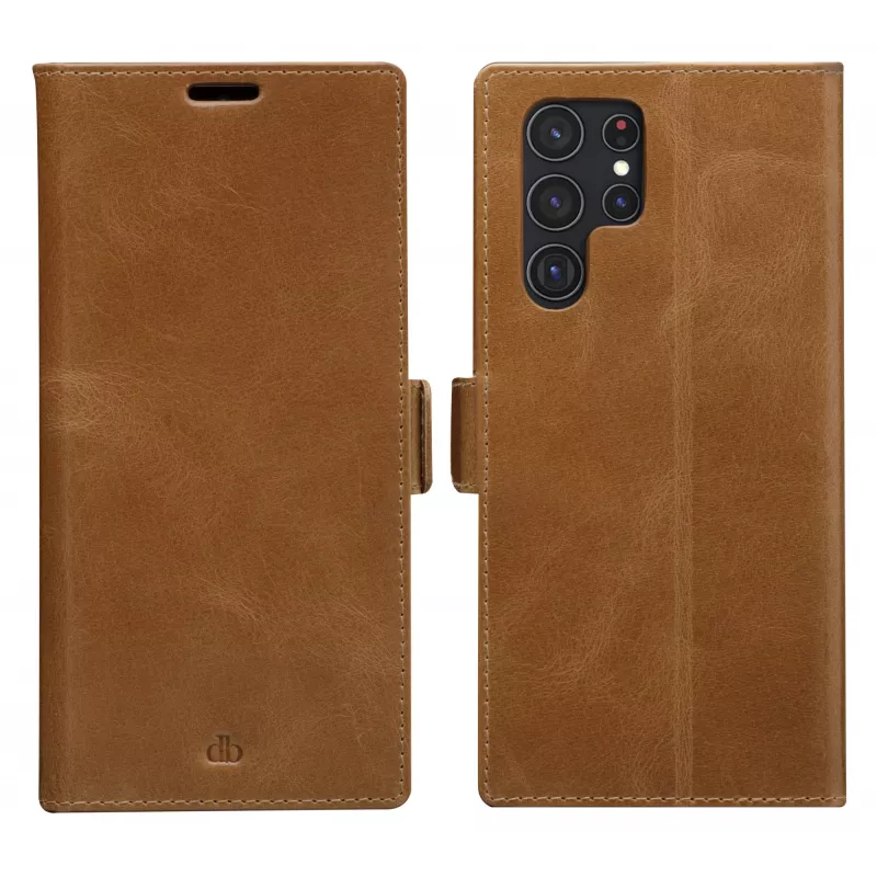 Folio case dbramante1928 Copenhagen õhuke Samsung Galaxy S22 Ultra, 6,8-tolline ekraan, tan