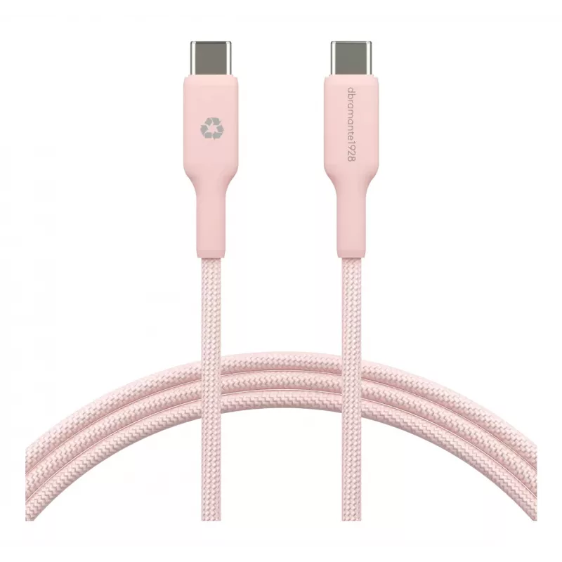 USB-C kuni USB-C kaabel d bramante CB20CCPI7206 — 1.5 m, roosa