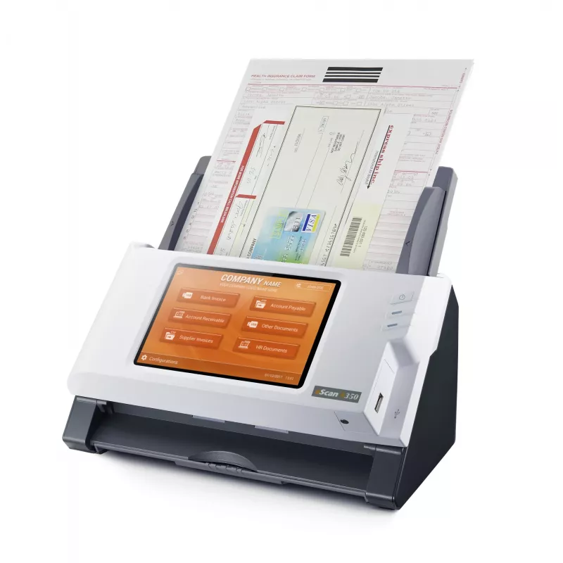 Plustek eScan A350 Enterprise ADF + käsitsietteandega skanner 600 x 600 DPI A4 Must, Valge