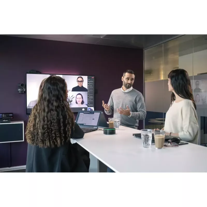 Group audio conferencing system EPOS EXPAND Capture 5 — omnidirectional mic, 20–8000 Hz, aluminium/plastik, Must, 123×315.6×53 mm