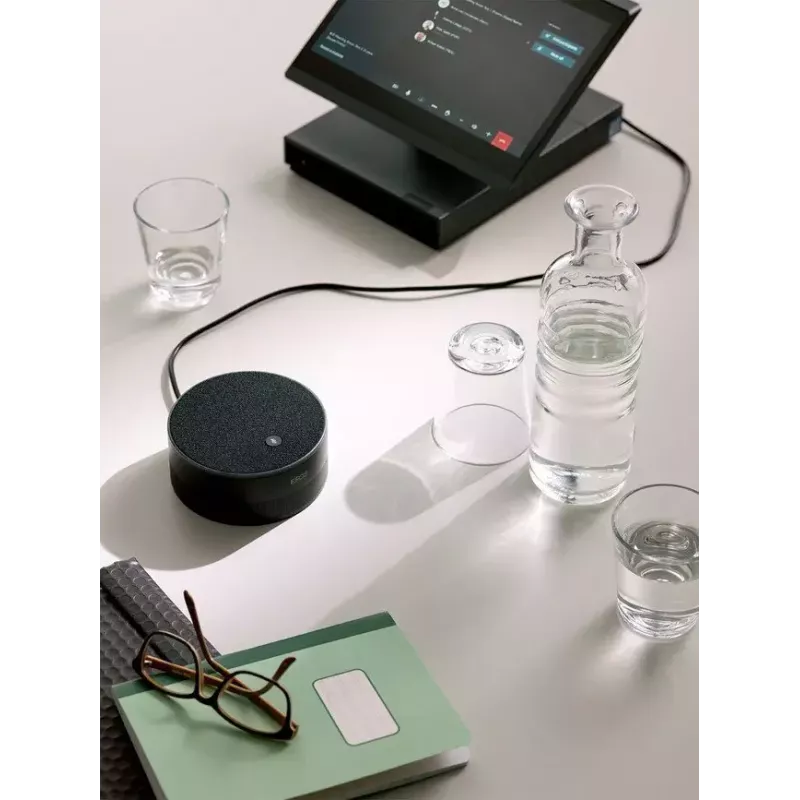 Group audio conferencing system EPOS EXPAND Capture 5 — omnidirectional mic, 20–8000 Hz, aluminium/plastik, Must, 123×315.6×53 mm