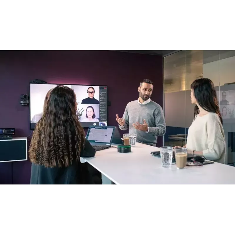 Group audio conferencing system EPOS EXPAND Capture 5 — omnidirectional mic, 20–8000 Hz, aluminium/plastik, Must, 123×315.6×53 mm
