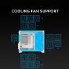 Mini Tower PC Case Cougar FV150 ARGB Valge — Micro-ATX / Mini-ITX, külgaken, 2x120mm + 1x120mm ventilaatorid, 2.5 tolli ja 3.5 tolli pesad