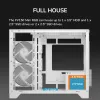 Mini Tower PC Case Cougar FV150 ARGB Valge — Micro-ATX / Mini-ITX, külgaken, 2x120mm + 1x120mm ventilaatorid, 2.5 tolli ja 3.5 tolli pesad