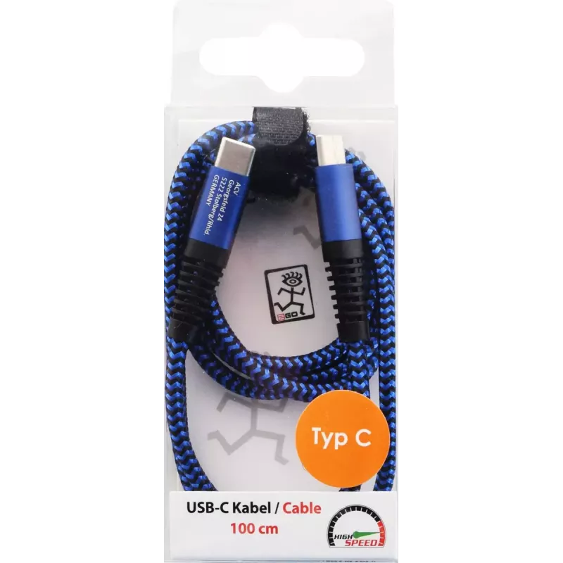 USB-kaabel 2GO 797194 USB 3.2 Gen 1 1 m USB C sinine