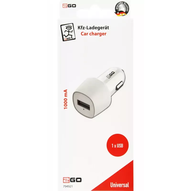 Mobiilseadme laadija 2GO 794921 Universal Valge Cigar Lighter Auto