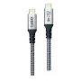 USB-kaabel 2GO 797512 USB 3.2 Gen 2 1,2 m USB C Must Hõbedane