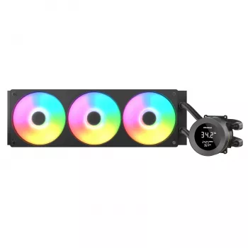 Vedelikjahutuskomplekt Cougar Poseidon Vistek 360, ARGB, 120 mm ventilaatorid, 700–2500 p/min, must