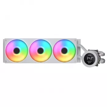 Kõik-ühes protsessori vedelikjahuti Cougar Poseidon Vistek 360, ARGB, 120 mm ventilaatorid, valge, toetab LGA1700/AM5