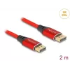 DeLOCK DisplayPort-kaabel 16K 60 Hz 2 m punane metall