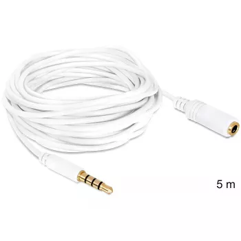 Audio kaabel DeLOCK 3.5mm 5m Valge