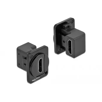 Paneelipesa DELOCK 86786, paneelikinnitusega pesa, must, 25,4×29,6×31,4 mm