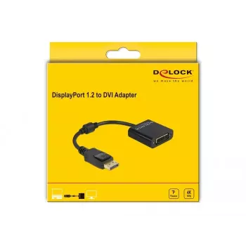 DeLOCK Adapter DisplayPort 1.2 isane DVI emasesse 4K Passiivne must
