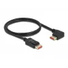 DisplayPort-kaabel DeLOCK 87044 8K 60Hz 1m isane sirge kuni 90° vasakule nurga all