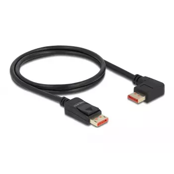 DisplayPort-kaabel DeLOCK 87044 8K 60Hz 1m isane sirge kuni 90° vasakule nurga all
