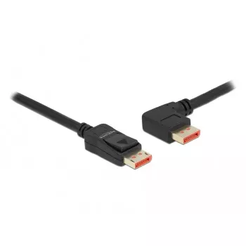 DisplayPort-kaabel DeLOCK 87044 8K 60Hz 1m isane sirge kuni 90° vasakule nurga all