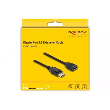 DeLOCK DisplayPort 1.2 pikenduskaabel 4K 60 Hz 1 m