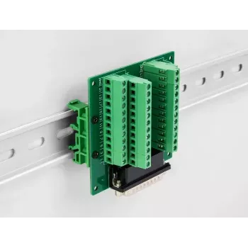 DeLOCK D-Sub HD 44 kontaktiga isane pistik klemmiplokile DIN-liistule 84x86x30mm