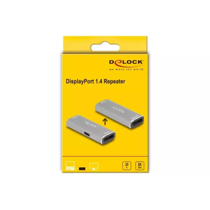 DeLOCK DisplayPort 1.4 repiiter 8K 30 Hz 20 m