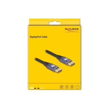 DeLOCK DisplayPort-kaabel 8K 60 Hz 1 m lilla metallist