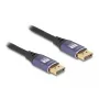 DeLOCK DisplayPort-kaabel 8K 60 Hz 1 m lilla metallist