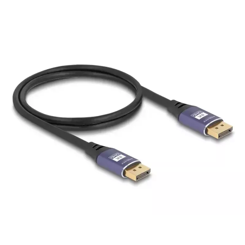 DeLOCK DisplayPorti kaabel 8K 60 Hz 2 m lilla metallist