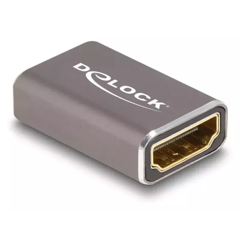 DeLOCK HDMI adapter emane-emane 8K 60 Hz hall metall