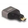 DELOCK HDMI-adapter Micro-D isane -> A emane 8K 60 Hz hall metall
