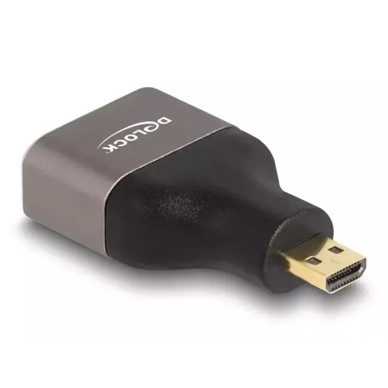 DELOCK HDMI-adapter Micro-D isane -> A emane 8K 60 Hz hall metall