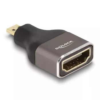 DELOCK HDMI-adapter Micro-D isane -> A emane 8K 60 Hz hall metall