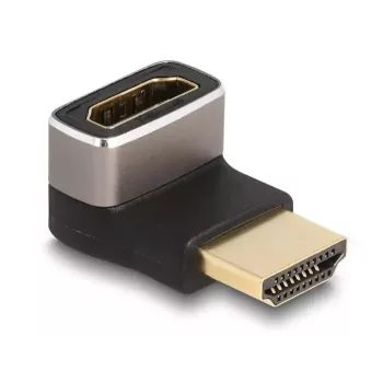 DeLOCK HDMI-adapter isane > emane 90° allapoole nurga all 8K 60 Hz hall metall