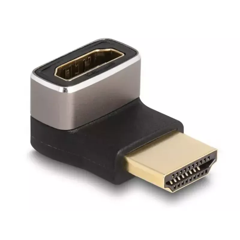 DeLOCK HDMI-adapter isane > emane 90° allapoole nurga all 8K 60 Hz hall metall