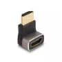 DeLOCK HDMI-adapter isane > emane 90° allapoole nurga all 8K 60 Hz hall metall