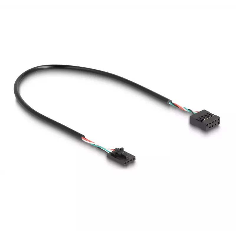 DeLOCK USB 2.0 pin header isane jaotur 2 porti must sinine