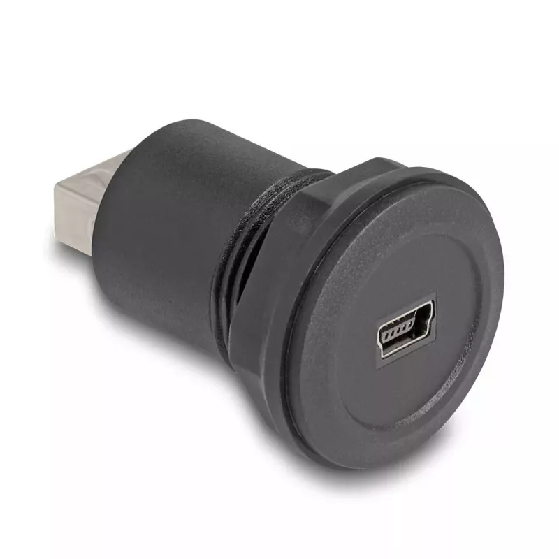 DeLOCK USB 2.0 tüüp Mini-B kuni USB 2.0 tüüp-A sisseehitatud konnektor must
