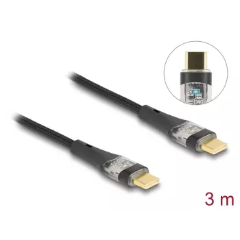 DeLOCK USB 2.0 andme- ja kiirlaadimiskaabel 3 m 100 W