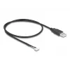 DeLOCK USB-kaabel USB 2.0 0,6 m USB A 5-kontaktiline klemmliist Must
