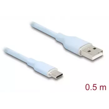 USB-kaabel DeLOCK 81221 USB 2.0 0,5 m USB A USB C sinine
