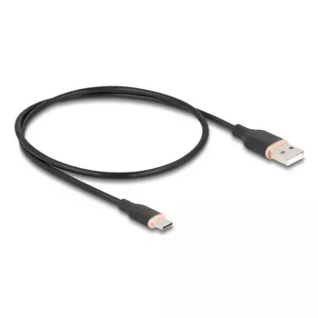 USB-kaabel DeLOCK 81225 0,5m USB A USB C Must