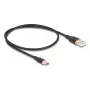 USB-kaabel DeLOCK 81225 0,5m USB A USB C Must