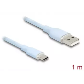 DeLOCK USB-kaabel USB 2.0 1 m USB A USB C sinine 81222