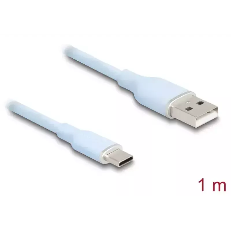 DeLOCK USB-kaabel USB 2.0 1 m USB A USB C sinine 81222